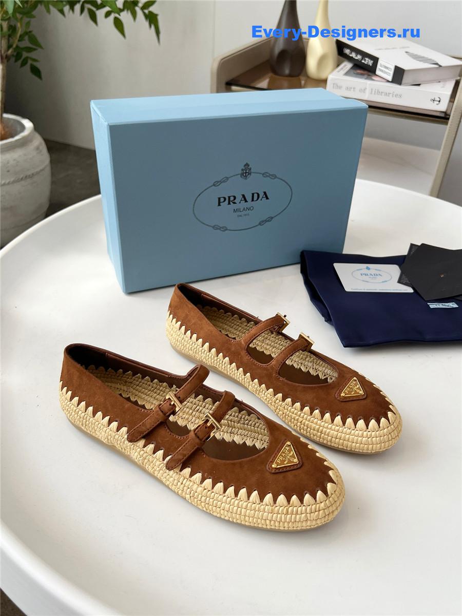 Pra*a brown espadrille mary jane