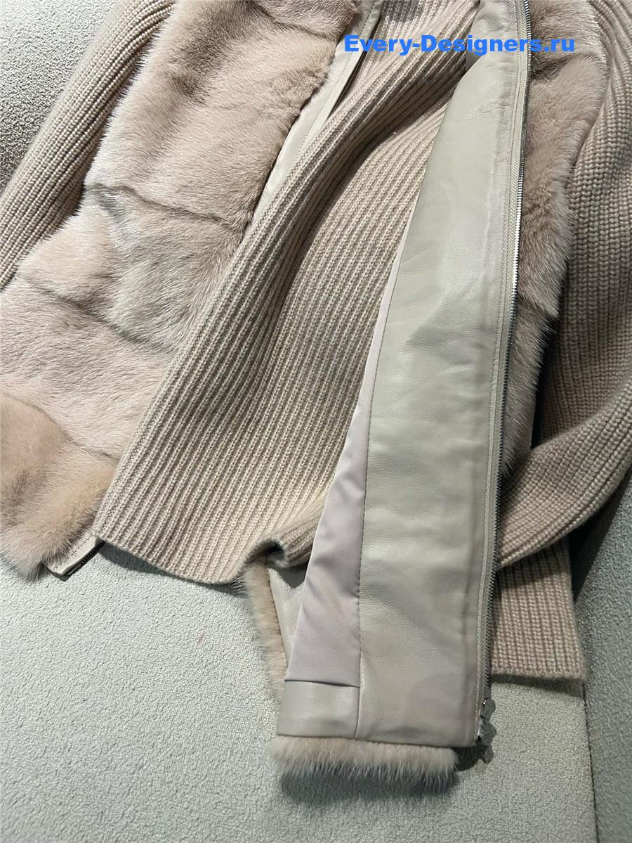 L0r0 P1ana beige mink cashmere coat