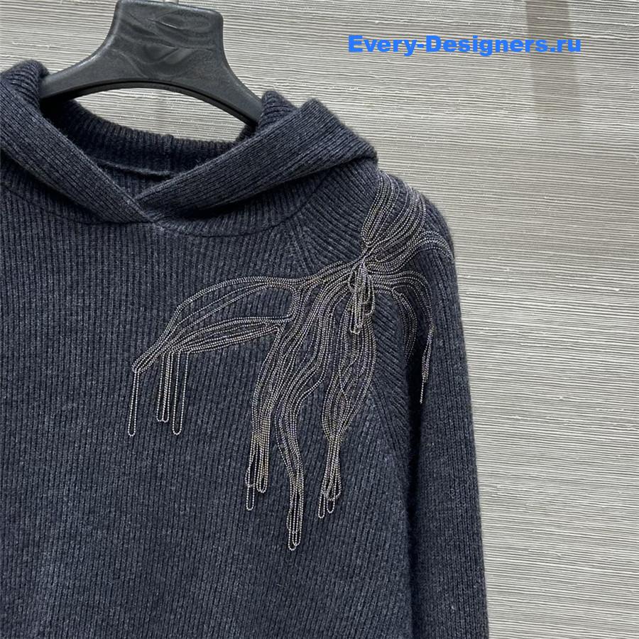 BC Dark Blue Cashmere Hooded Set