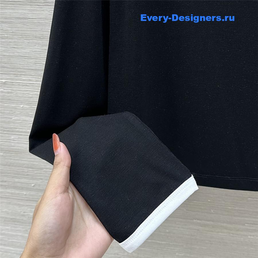 Miu Miu Black Cropped Wool Sweater