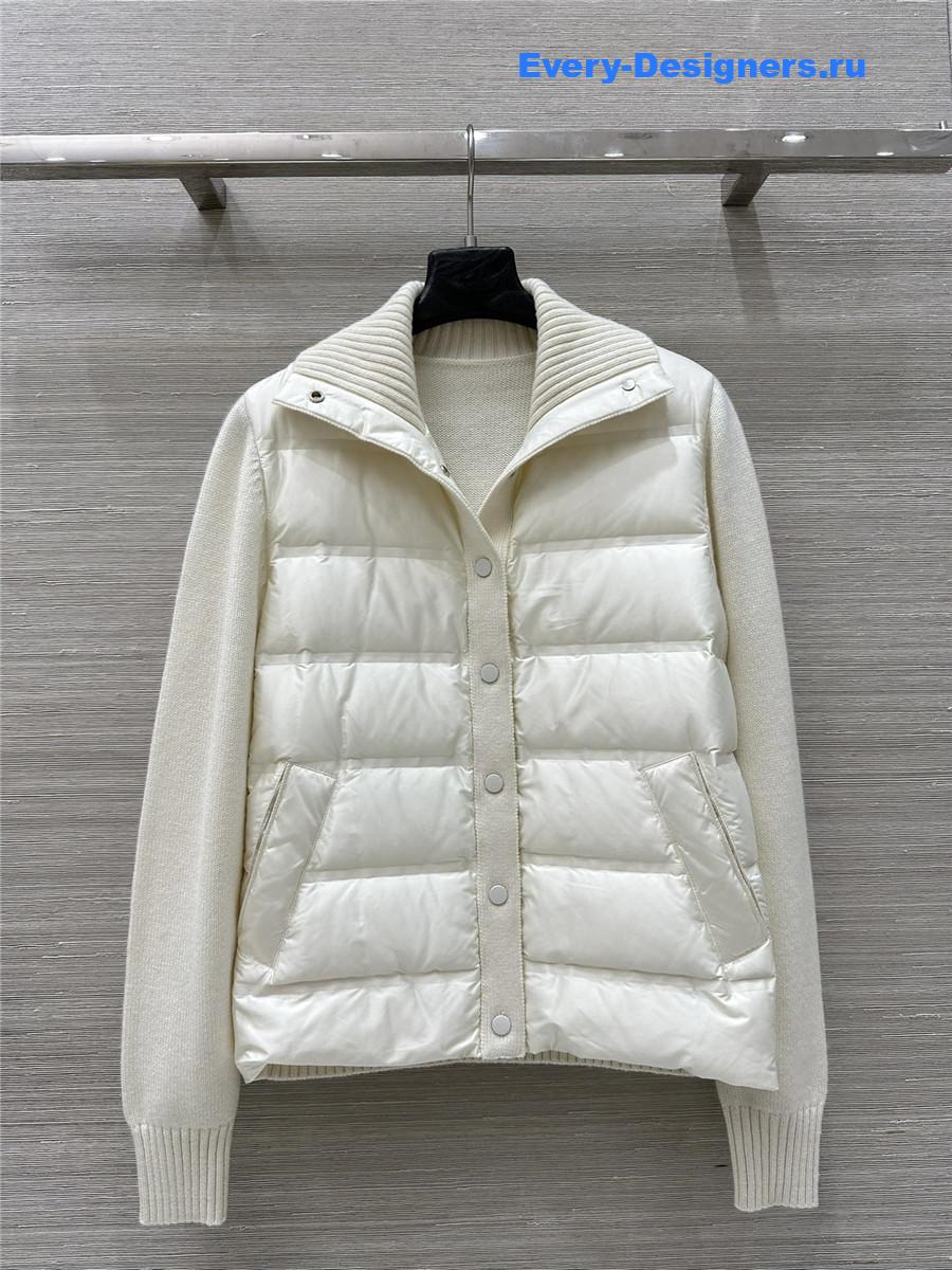 L0r0 P1ana white ivory besset down vest