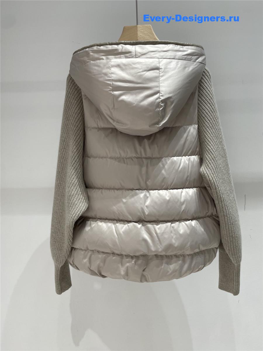 L0r0 P1ana hooded mink & cashmere coat