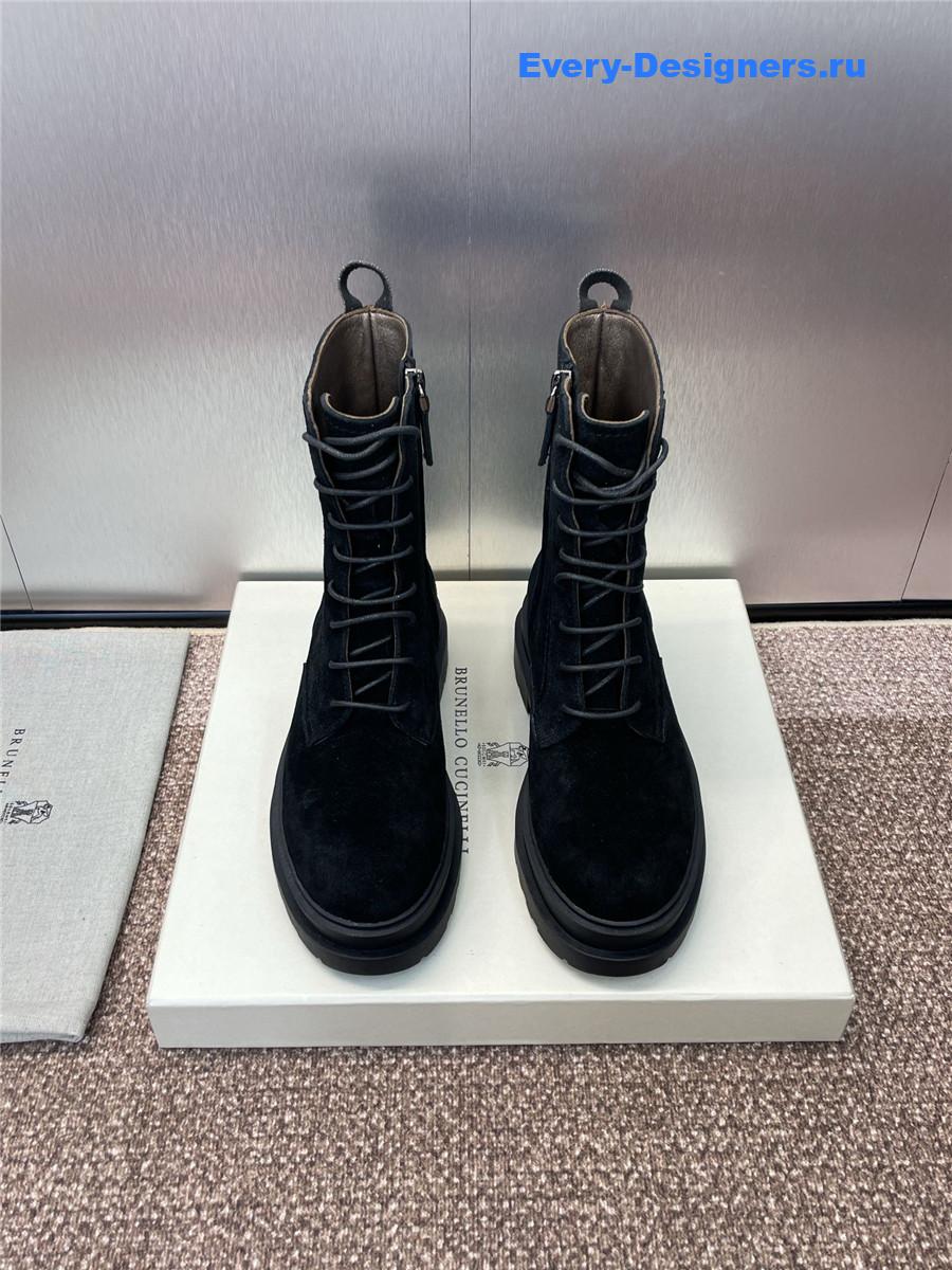 BC Black Suede Combat Boots