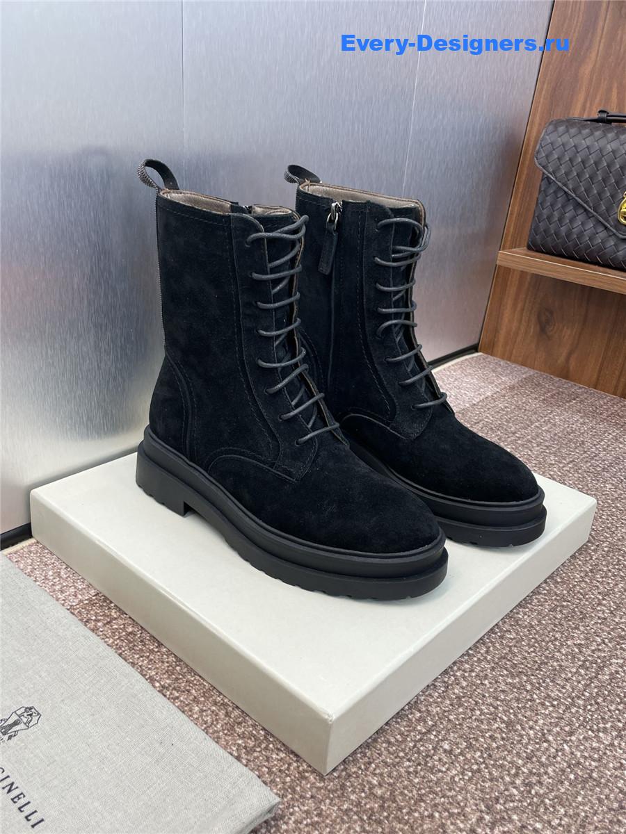 BC Black Suede Combat Boots