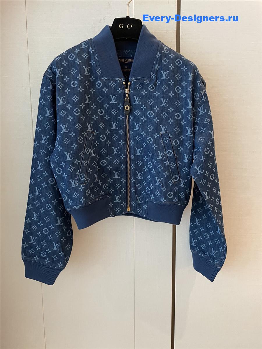 l0vis Vvtt0n cropped monogram denim jacket