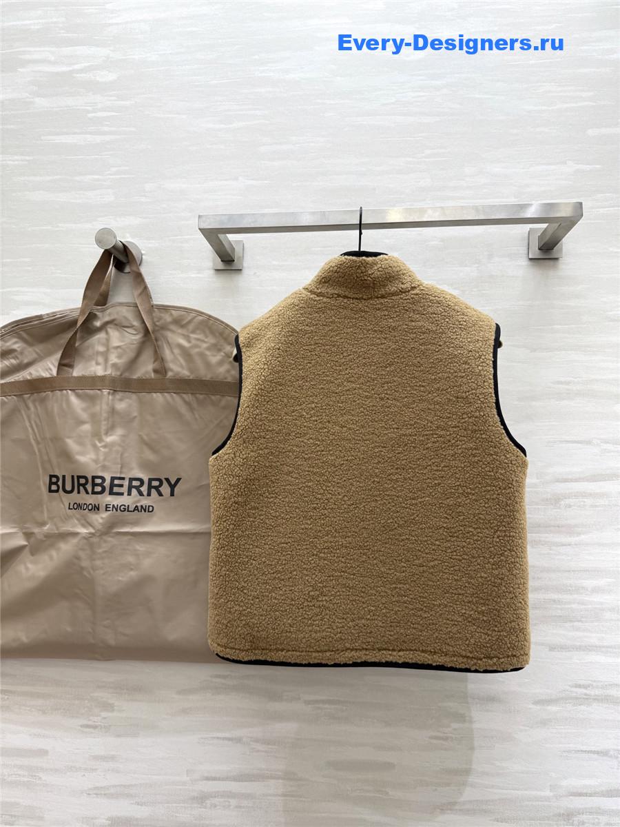 Bv*b*rry camel teddy fabric vest
