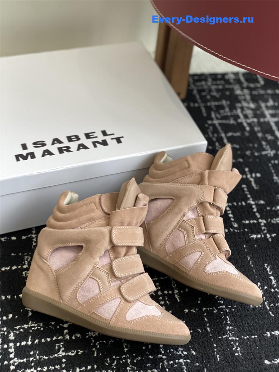 Isabel Marant Bekett Pink Leather Sneakers
