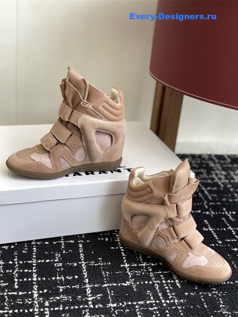 Isabel Marant Bekett Pink Leather Sneakers