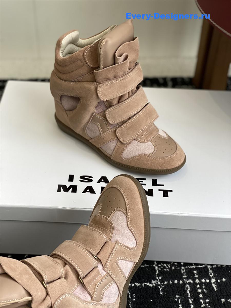 Isabel Marant Bekett Pink Leather Sneakers