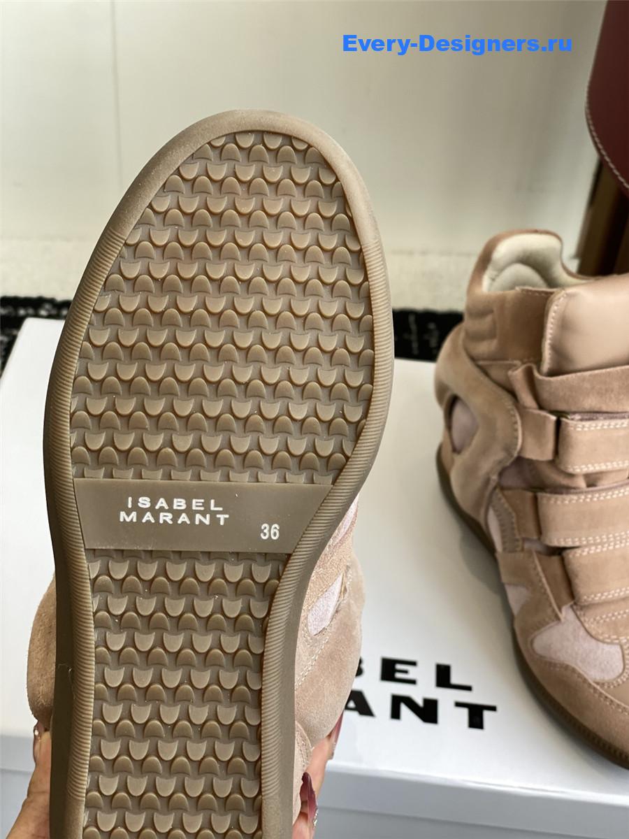 Isabel Marant Bekett Pink Leather Sneakers