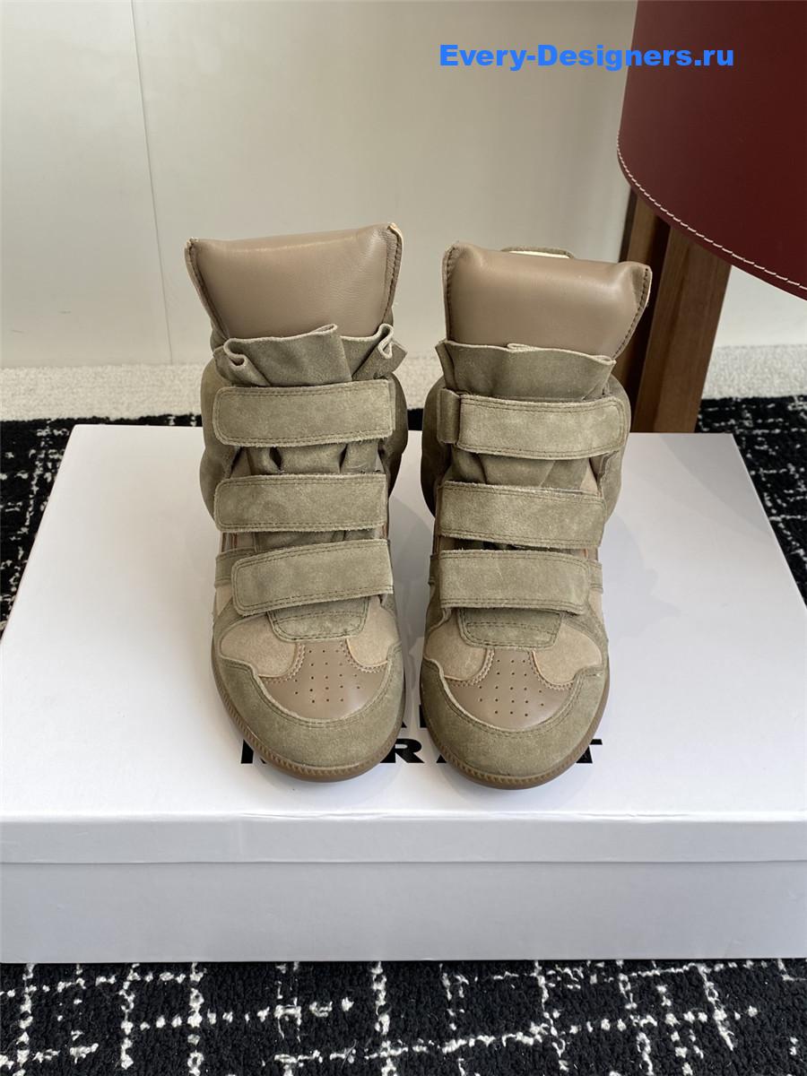 Isabel Marant Bekett Green Leather Sneakers