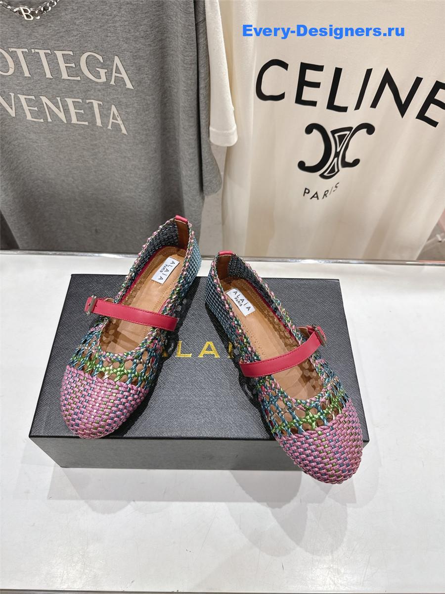 Alaia Flat Mesh Ballet Flats