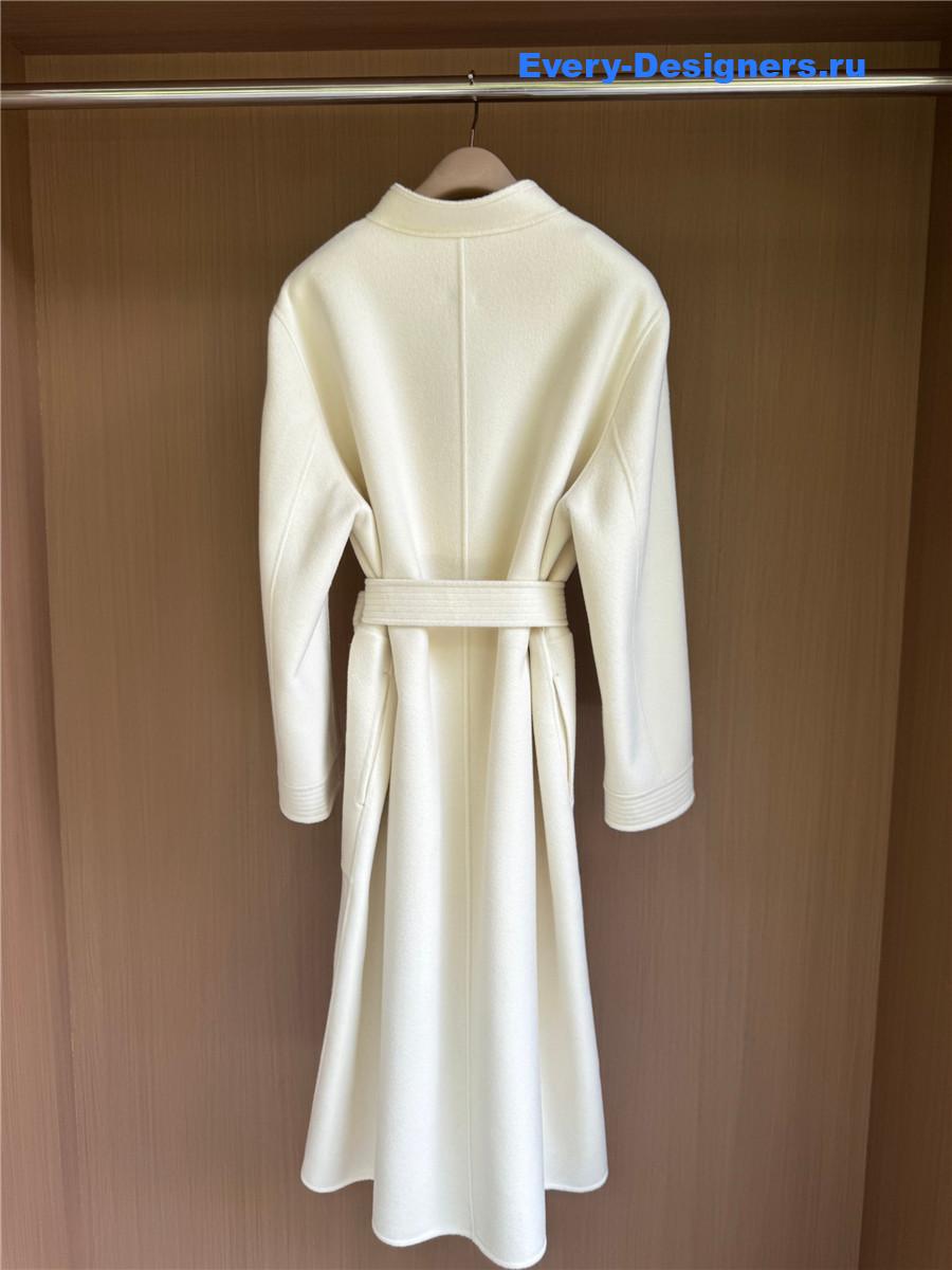 L0r0 P1ana stand collar cashmere beige long coat