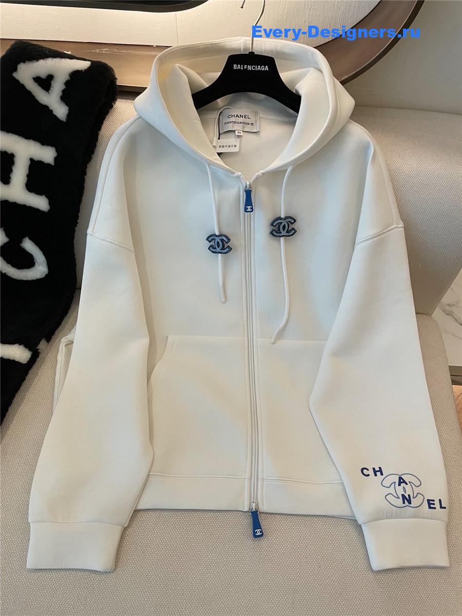 Ch**el cc beige hoodie