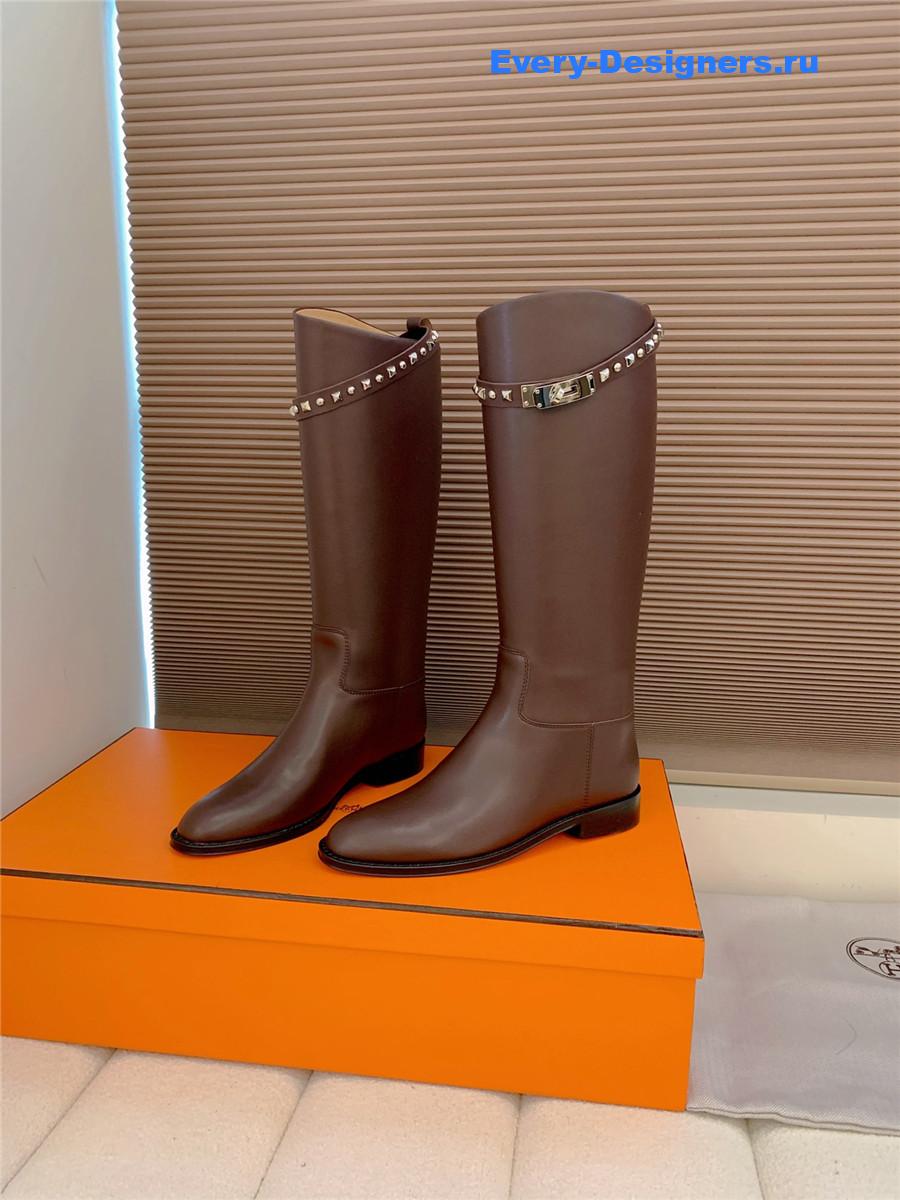 H**me5 kelly buckle burgundy jumping boot