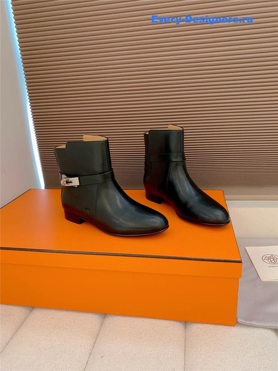 H**me5 black calfskin neo low boots