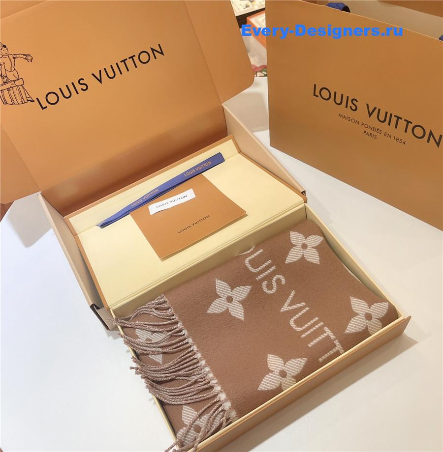 l0vis Vvtt0n lv brown essential shine scarf