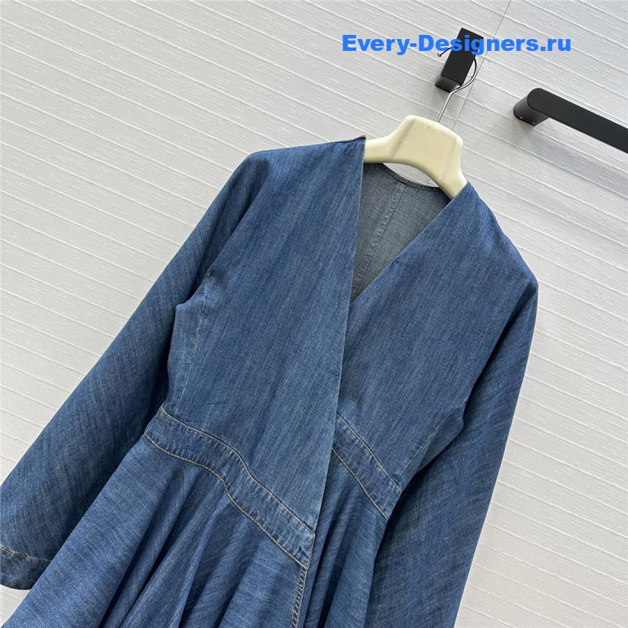 Alaia Blue Denim Mini Dress