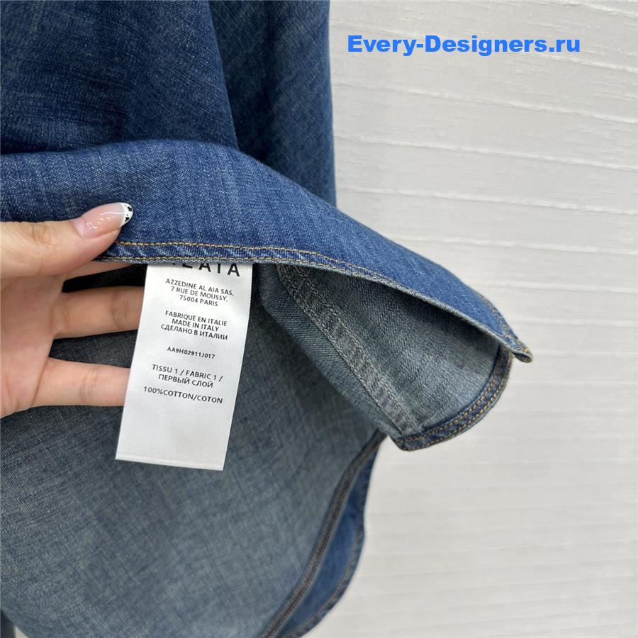 Alaia Blue Denim Mini Dress