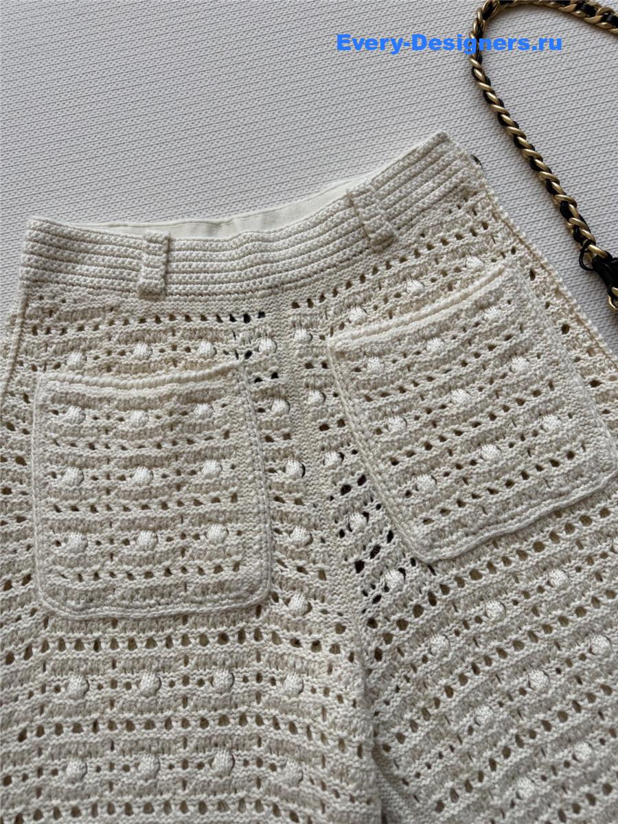 L0r0 P1ana hollow off-white yarn pants