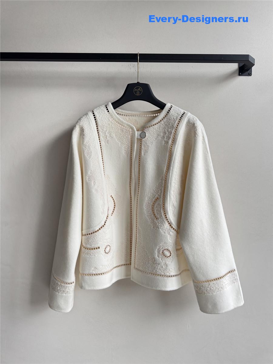 H**me5 white cashmere jacket