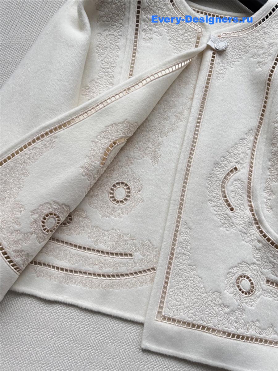 H**me5 white cashmere jacket