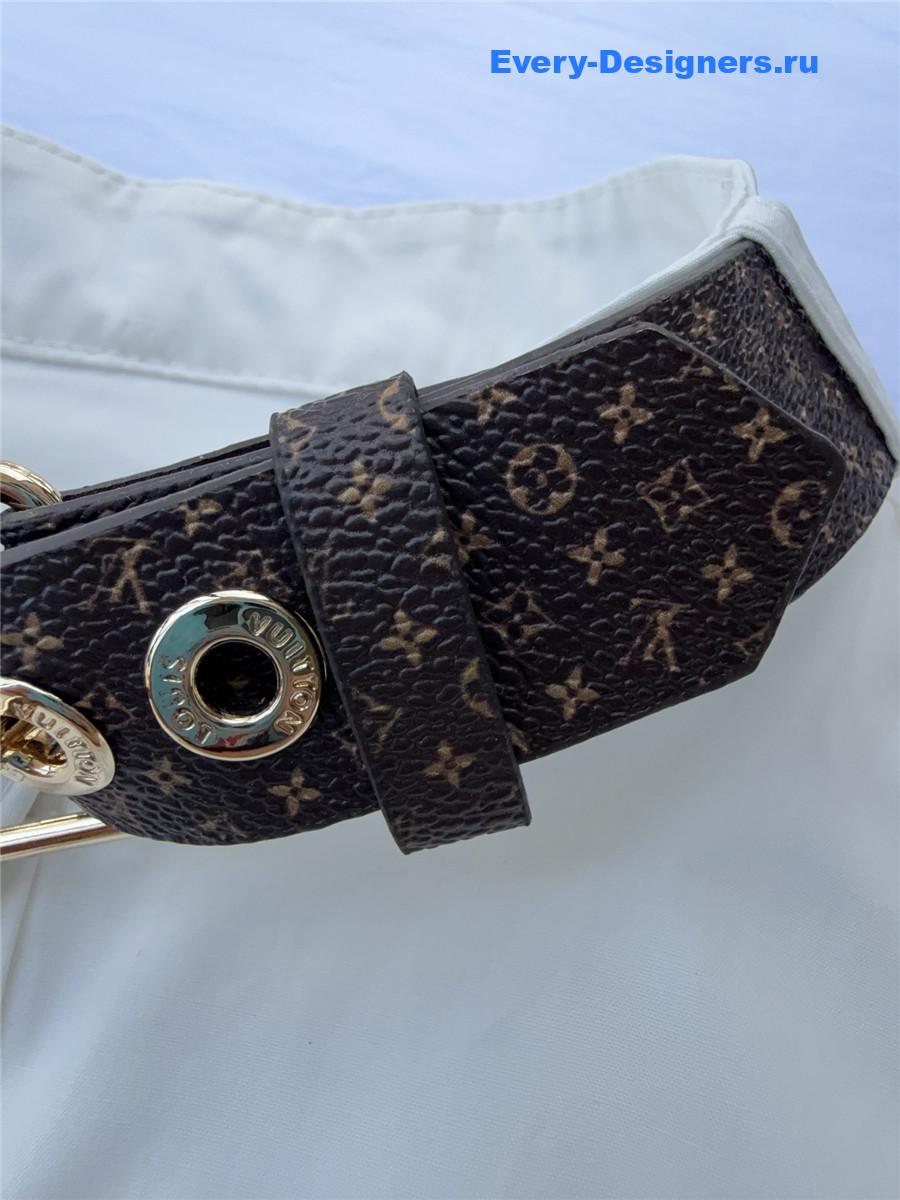 l0vis Vvtt0n white monogram belt shirt