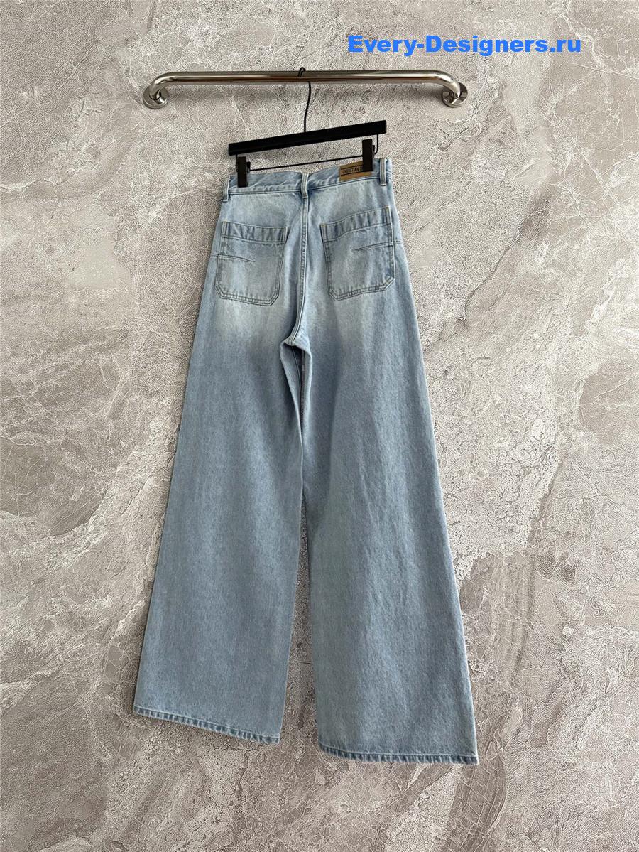 D10r high-rise wide-leg straight jeans