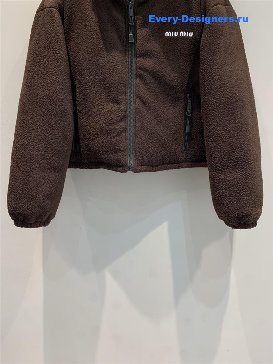 Miu Miu Ebony Fleece Down Jacket