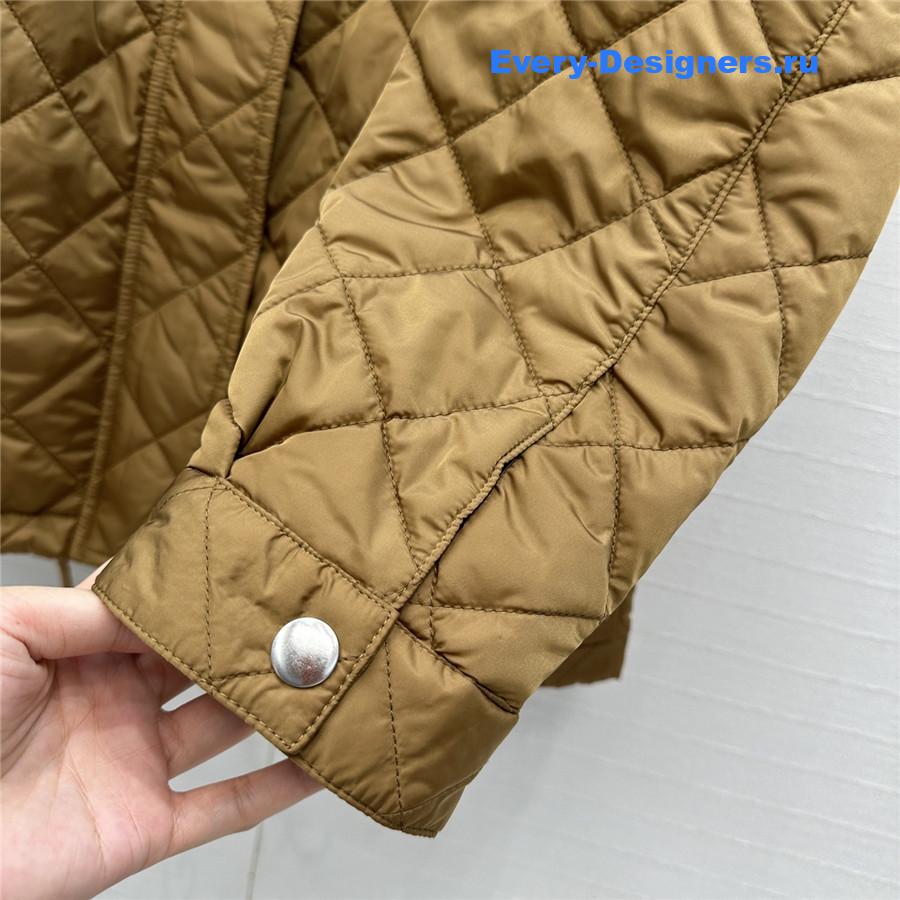 Pra*a brown re-nylon quilted jacket