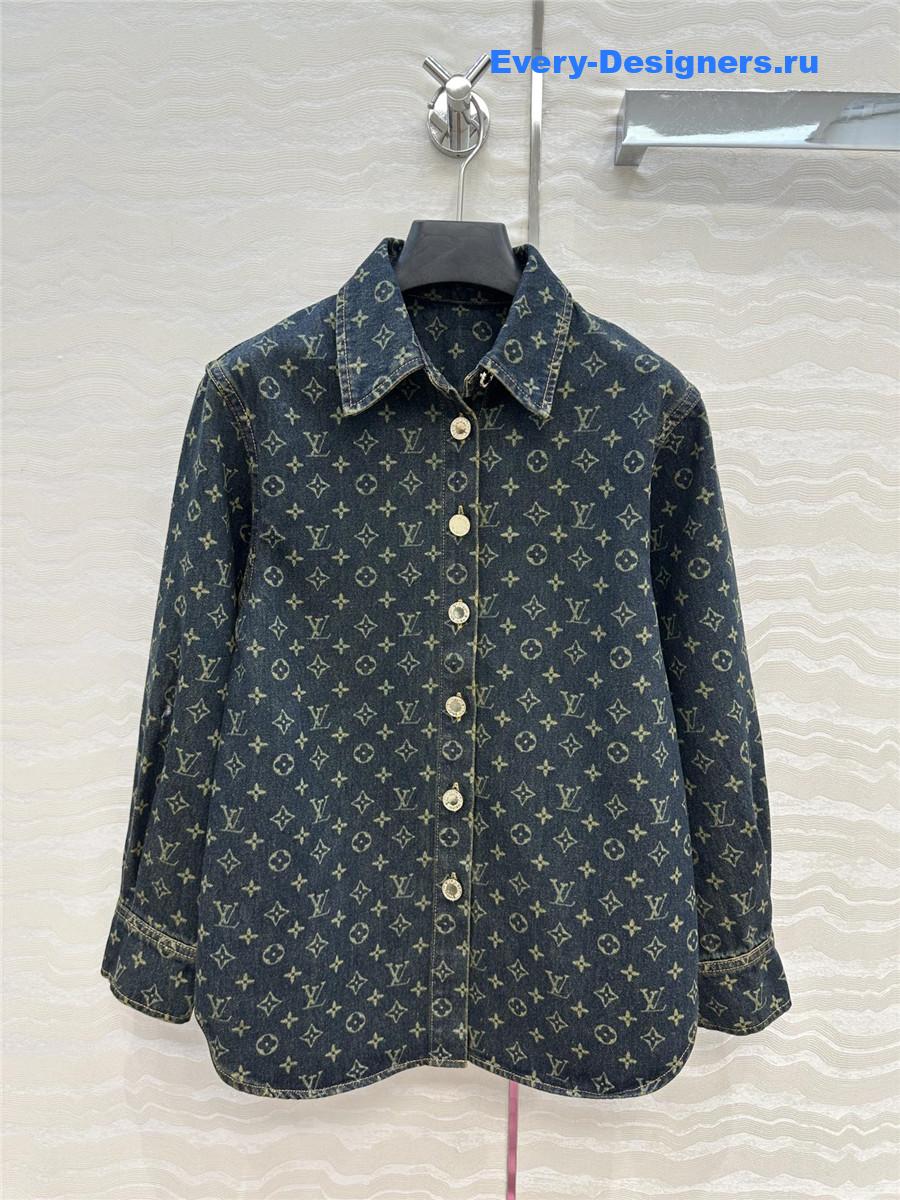 l0vis Vvtt0n monogram denim shirt jacket