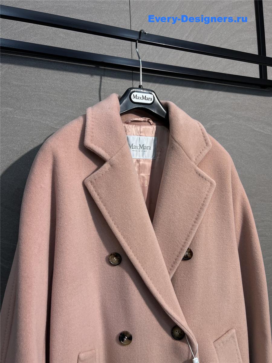 Max Mara Pink Cashmere Rebus Coat