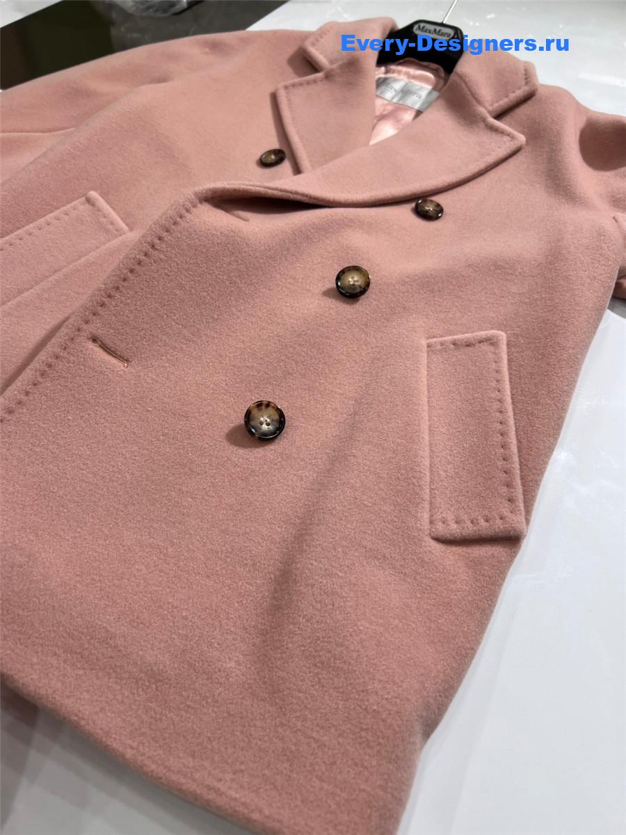 Max Mara Pink Cashmere Rebus Coat