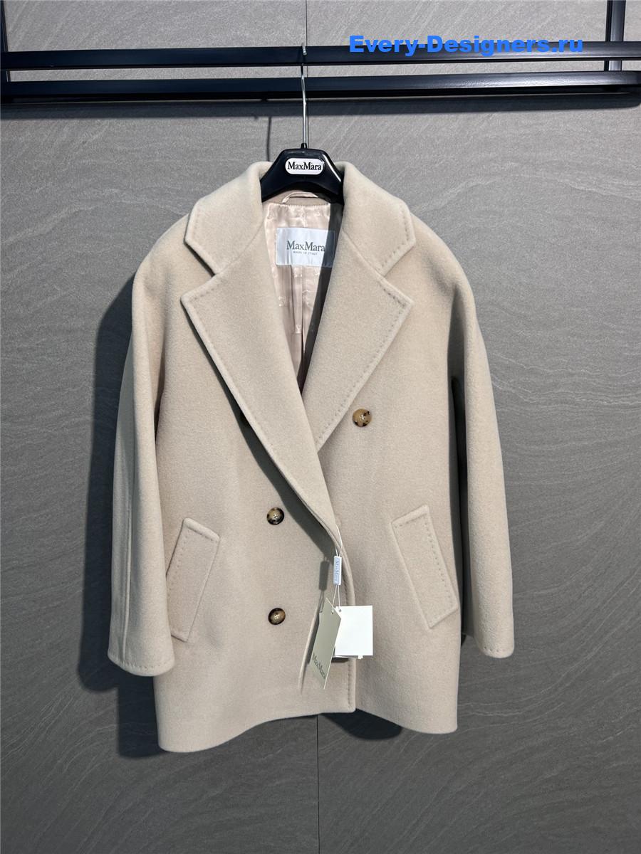 Max Mara Beige Cashmere Rebus Coat