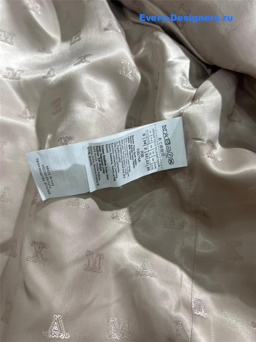 Max Mara Beige Cashmere Rebus Coat