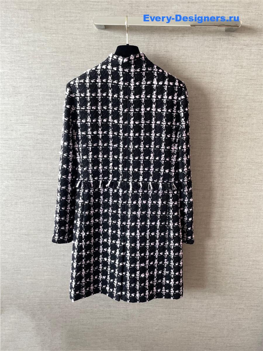 Ch**el pink check tweed dress jacket