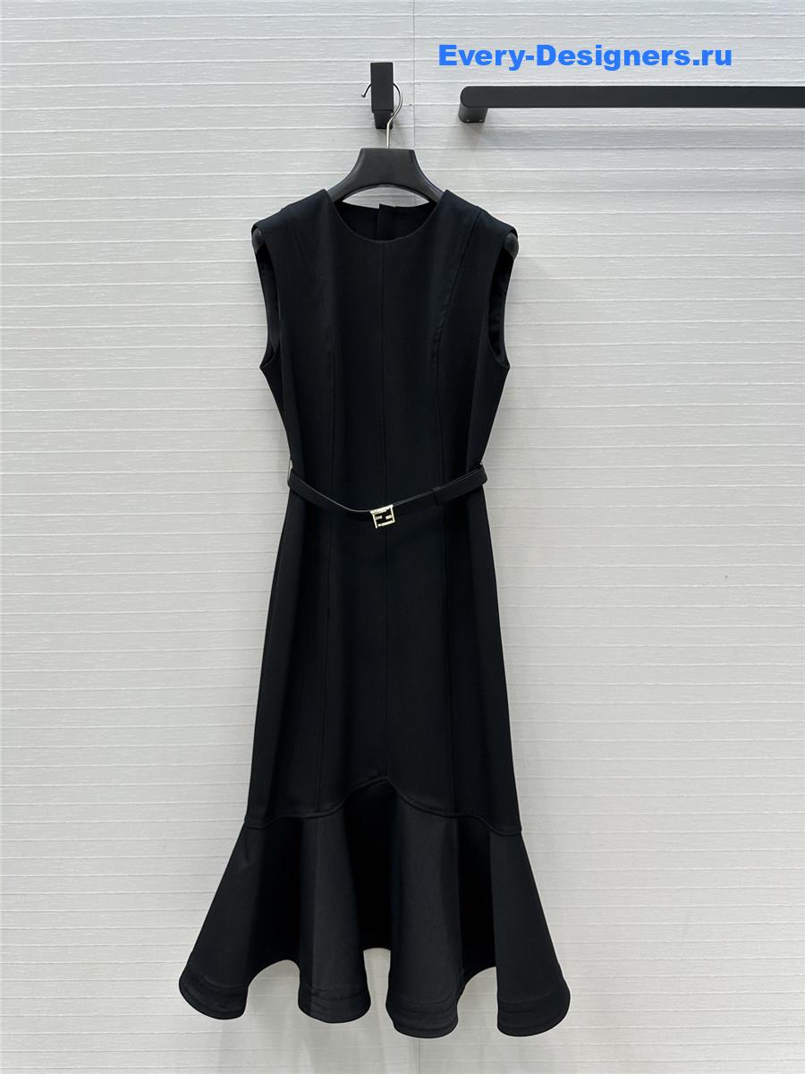 F**di black wool dress