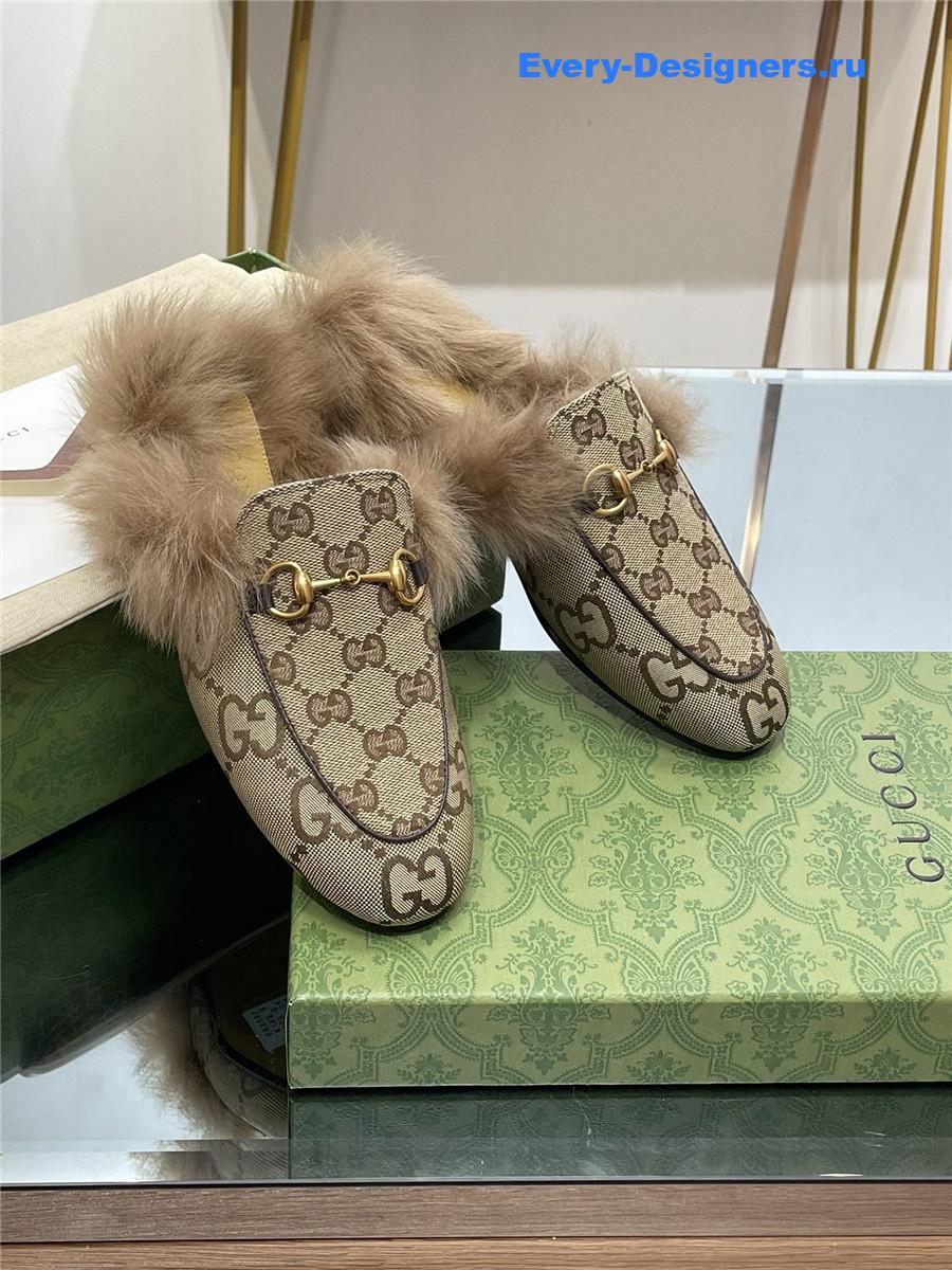 Gvc*1 gg brown canvas canvas mules