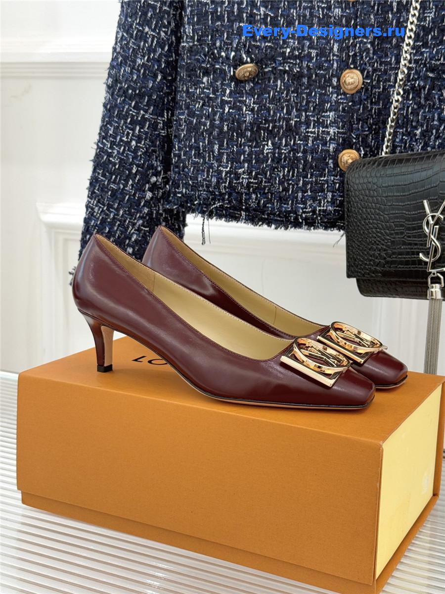 l0vis Vvtt0n burgundy patent leather heel pumps