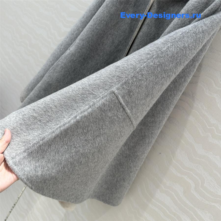 alexandr wang grey hooded cashmere shawl