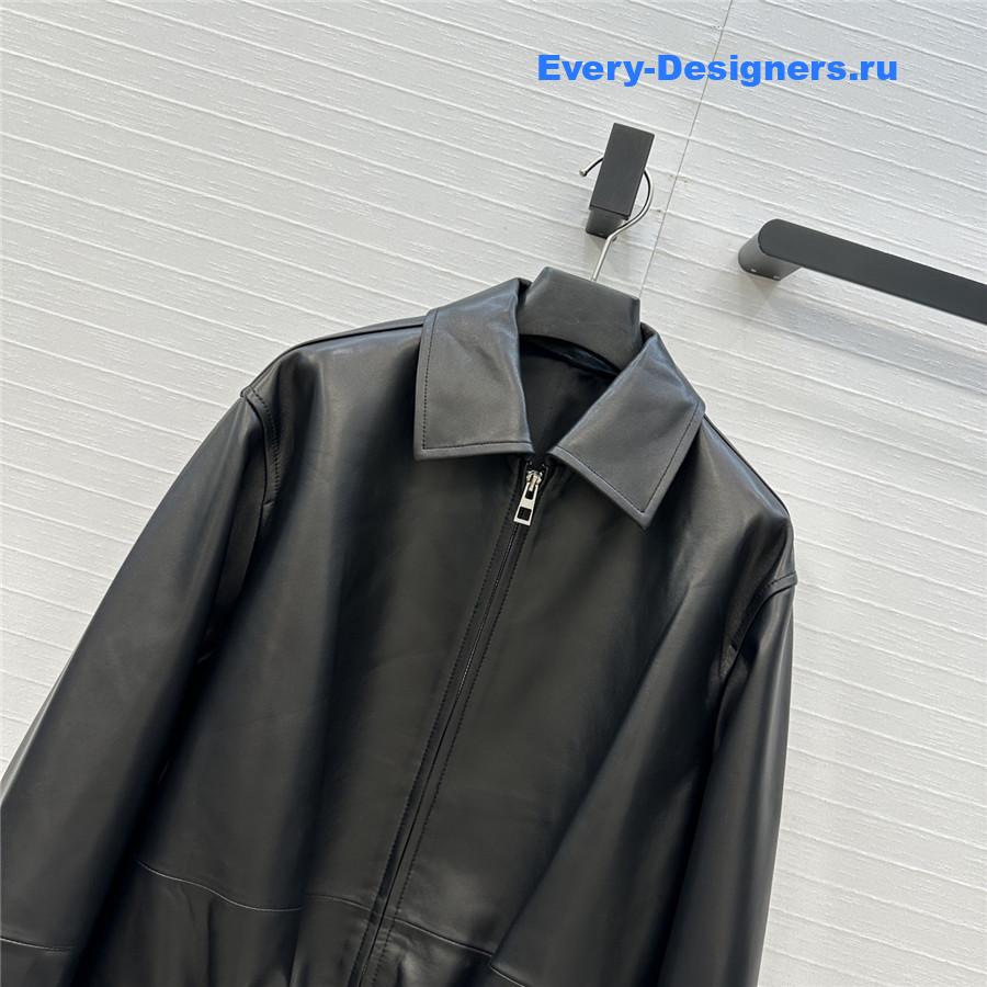 L0ew* black belted leather jacket