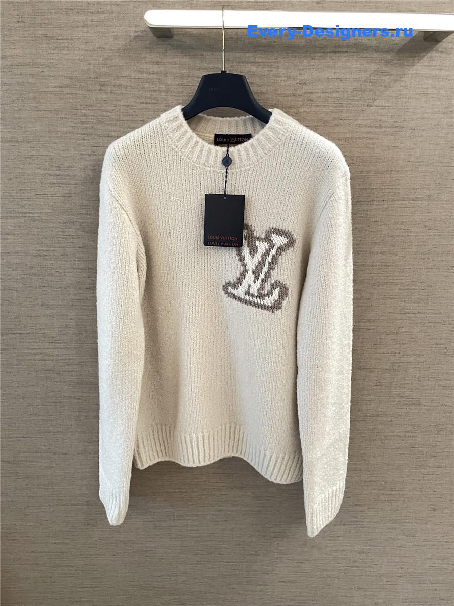 l0vis Vvtt0n lv intarsia crewneck sweater