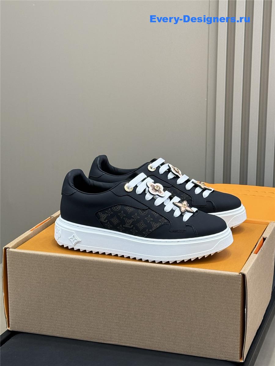 l0vis Vvtt0n black time out engraved sneakers