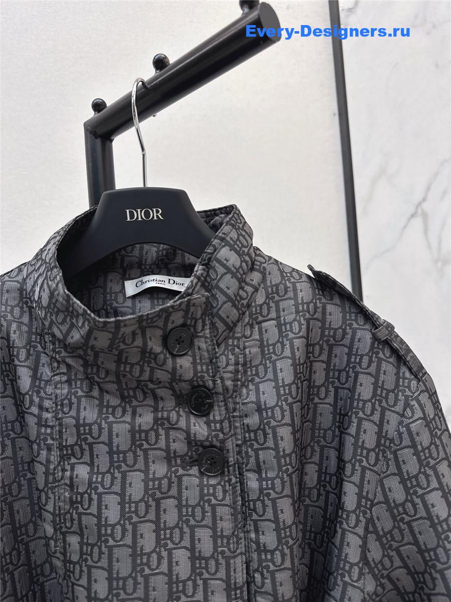 D10r cd stand-up collar monogram jacket