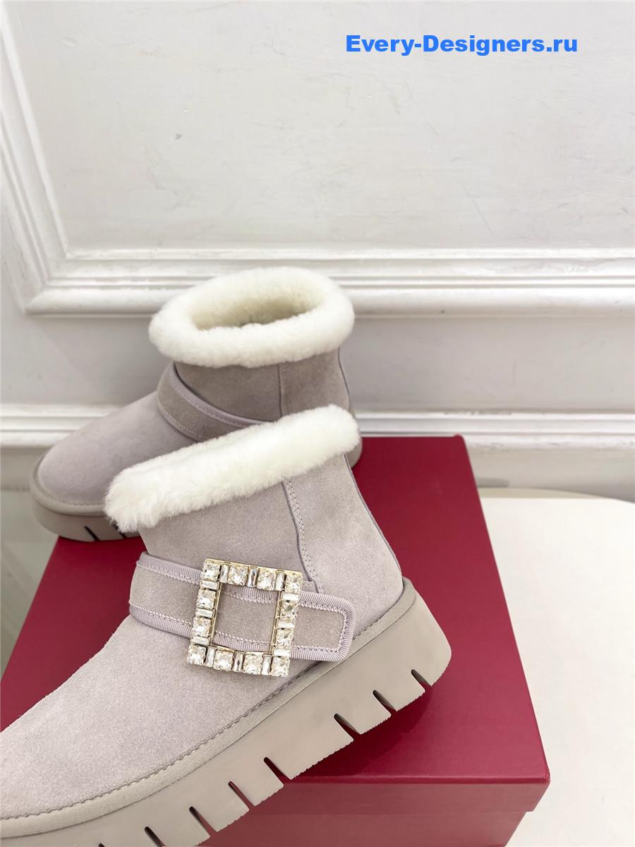 roger u1u1er viv’ winter fur d1am0nd button suede boots