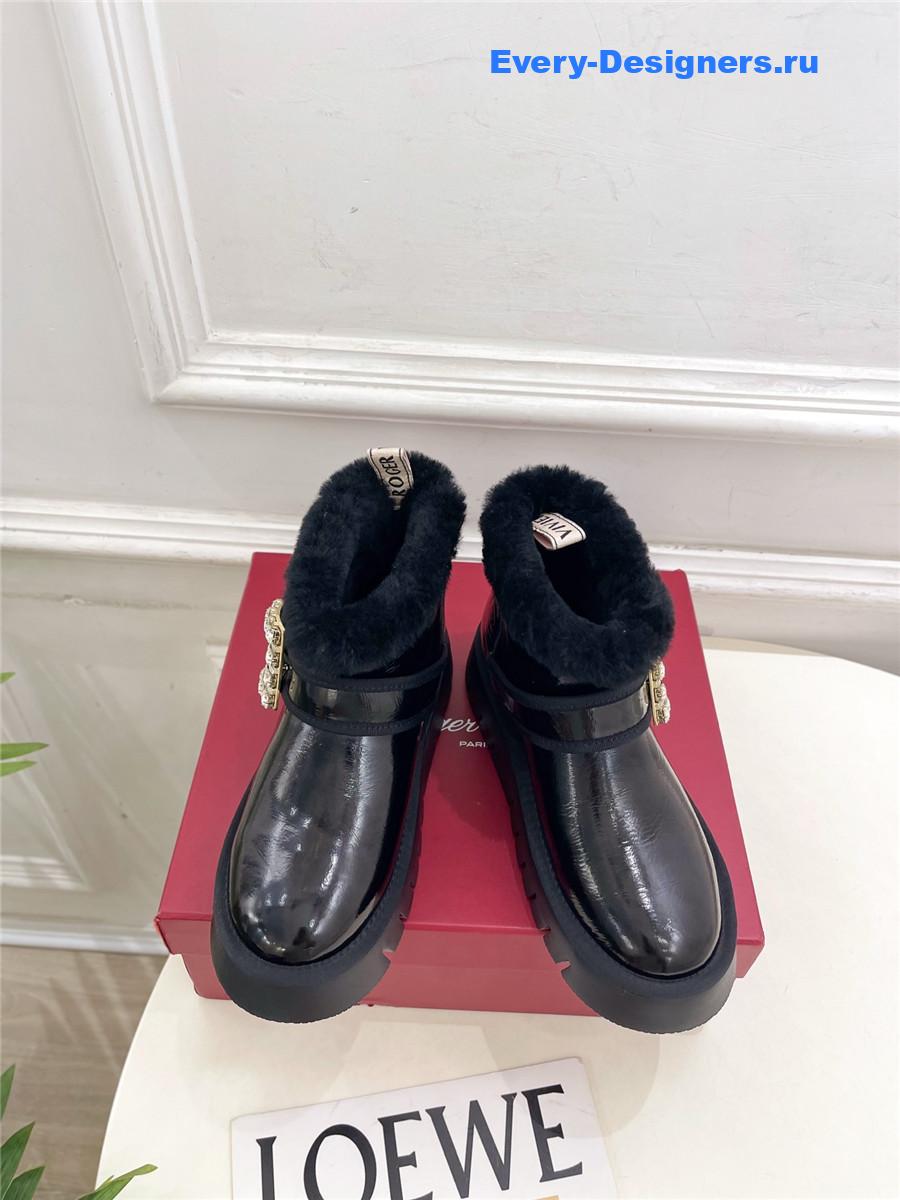 roger u1u1er viv’ winter shearling black leather boots