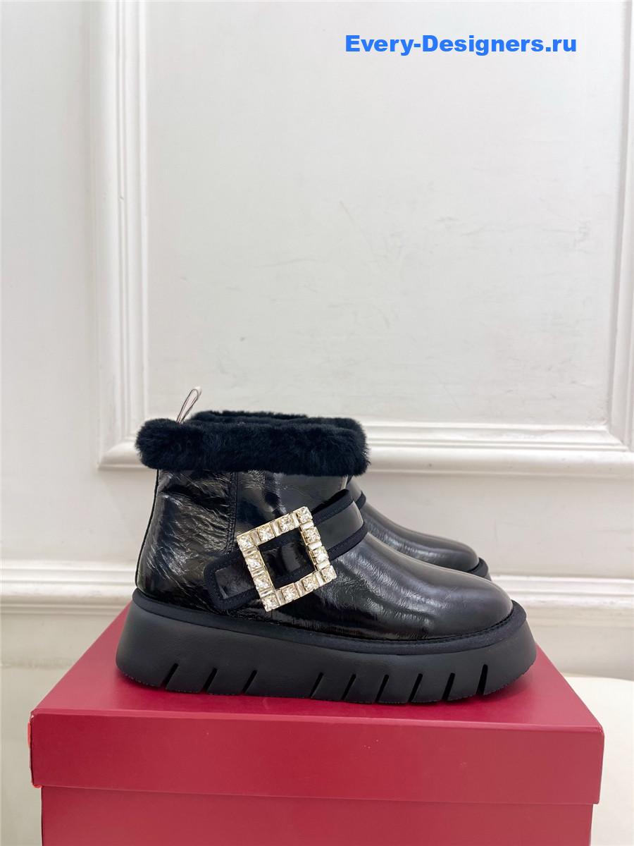 roger u1u1er viv’ winter shearling black leather boots