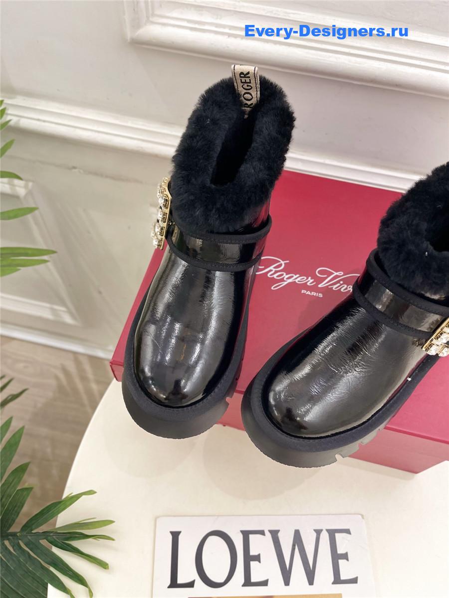 roger u1u1er viv’ winter shearling black leather boots