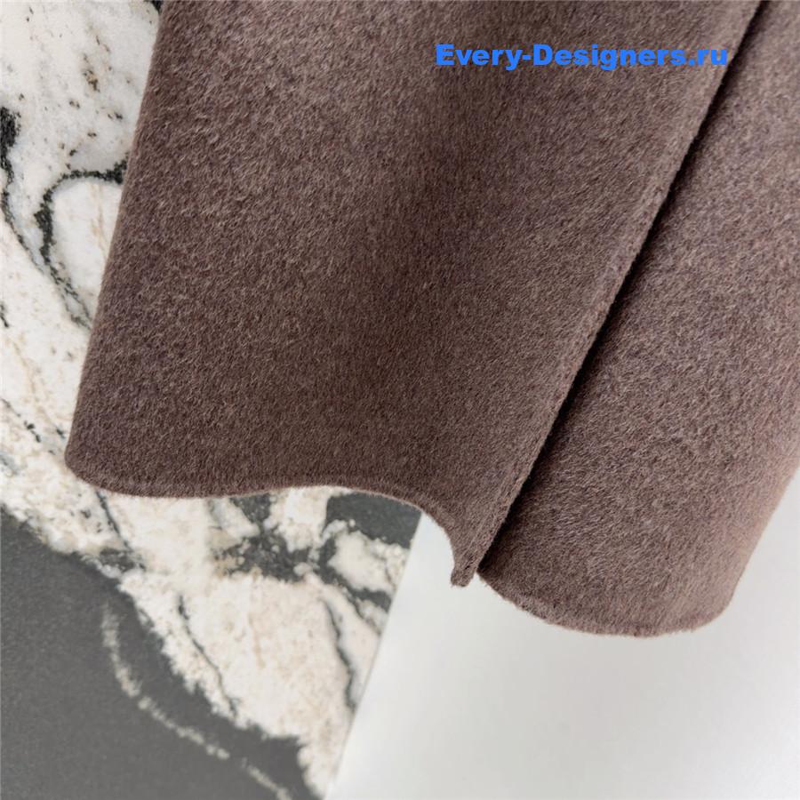 Max Mara Brown Hooded Double Coat