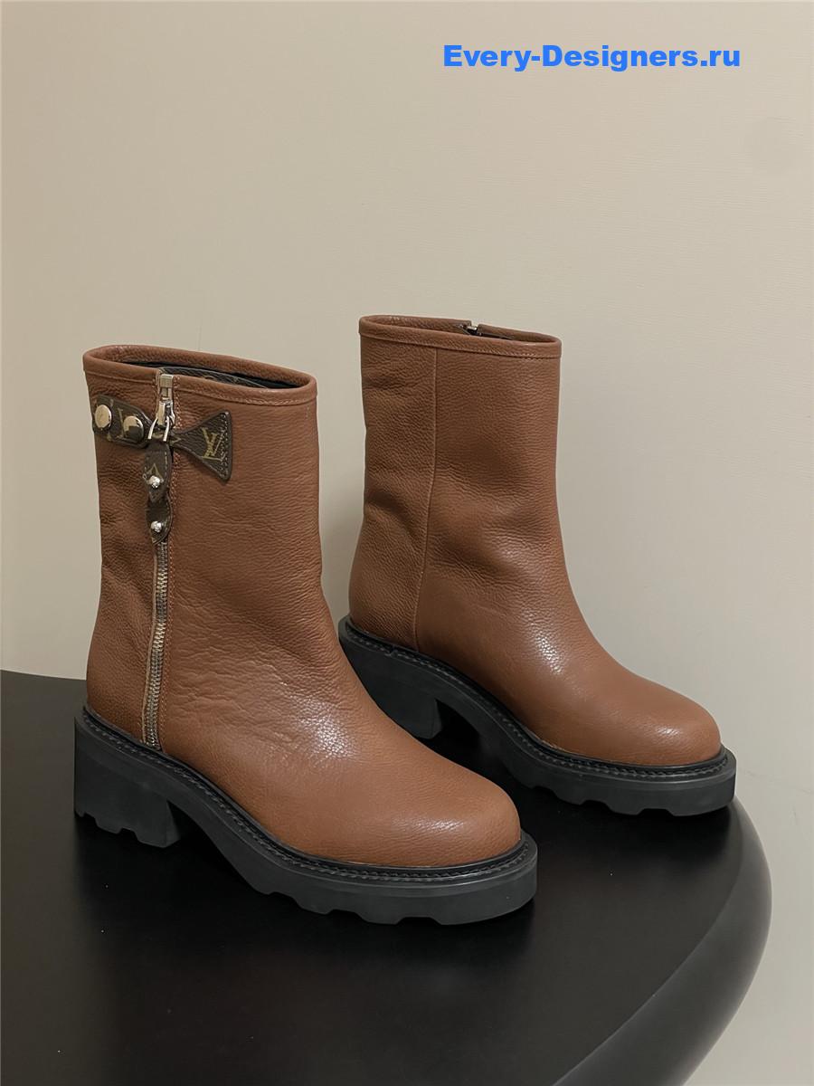 l0vis Vvtt0n brown lv beaubourg platform ankle boot